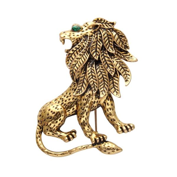 

pins, brooches factory diect wholesale metal lion antique bronze / silver plated zinc alloy, Gray