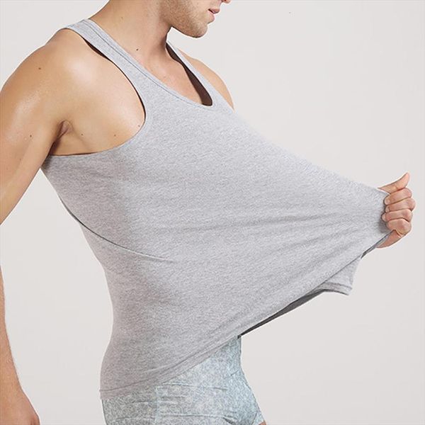 

3xl tank men fashionable summer casual outdoor sport solid color cotton vest undershirt mens, White;black