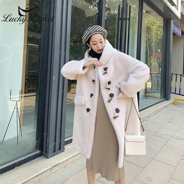 

women's fur & faux women winter solid color fashion hooded leather female high street slim elegant coat ladies brand casual coats ml105, Black