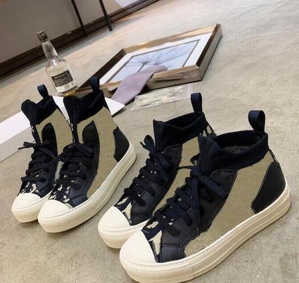

2021 women designer casual shoes embroidery printed alphabet canvas sneakers all-match brand stylist mesh breathable oblique trainers with b, Black