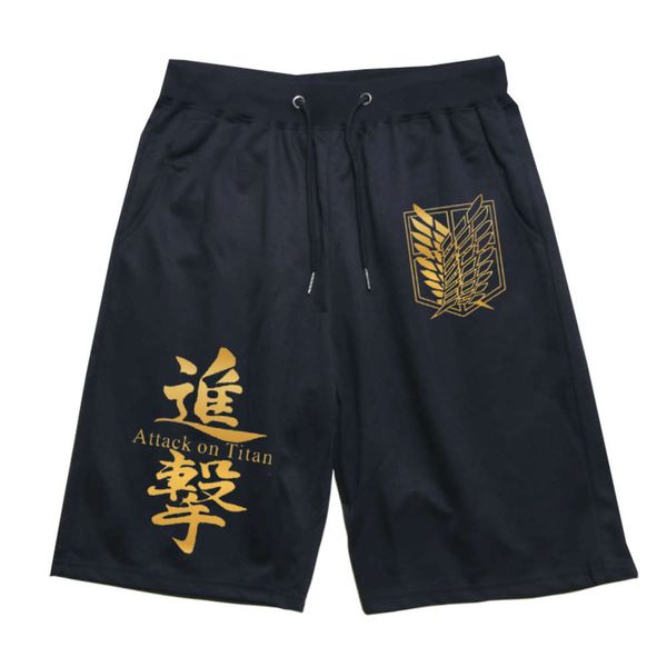 

giant print shorts casual capris summer sweatpants, Black