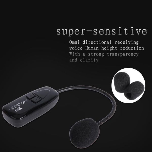 

2.4g wireless microphone speech headset megaphone radio mic built-in li-lon battery for loudspeaker teaching meeting tour guide