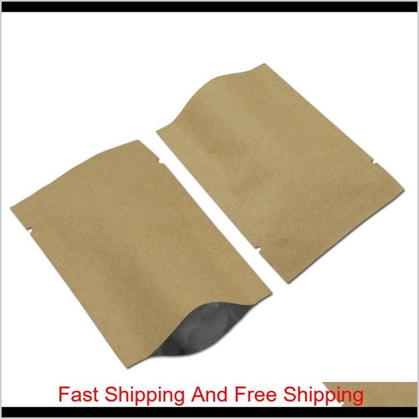 

11 sizes available brown open kraft paper inner foil bags mylar foil vacuum sealer food grade pouch aluminum jllfri homeindustry