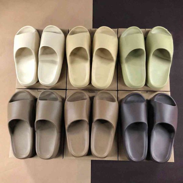 

kany slides 2021 slippers bone resin desert sand foam ararat rubber west fashion summer season brown flat men women slide beach bb, Black