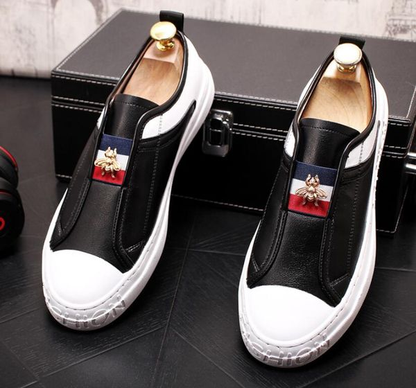 

2019 new luxury casual shoes men loafers slip on designer shoes men moccasins sneaker footwear male black white