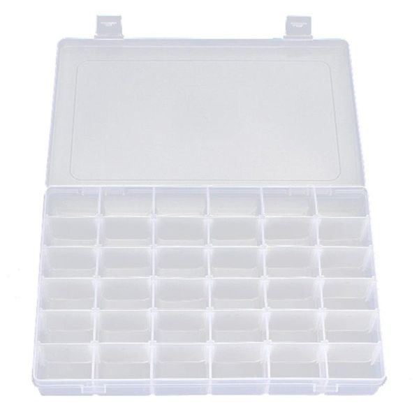 

36 grid transparent storage box jewelry tool box grade pp material storage plastic parts