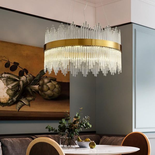 Lâmpadas pendentes Restaurante Glass Pós-moderna Minimalista Villa Sala de estar Jantar Hong Kong Luxurador de luxo lustre