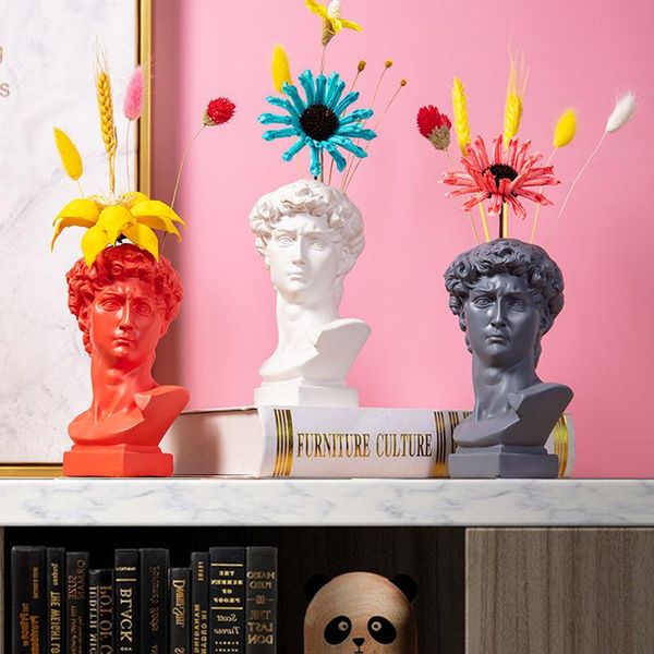 

home decor resin vase flower pot statue european style home decoration room decor sculpture art makeup brush holder pen holder