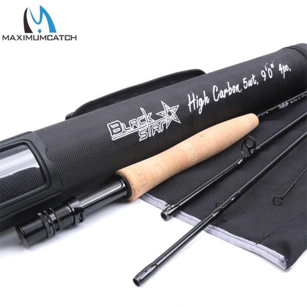 

maximumcatch 5-8wt rod 9ft 4sec carbon fiber fast action black star fishing rod with cordura tube