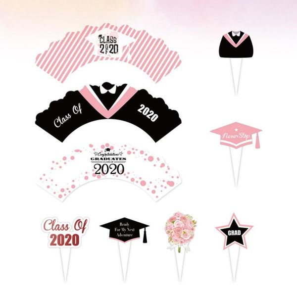 

other festive & party supplies 24pcs cartoon graduation cupcake wrapper beautiful cake picks dessert decor