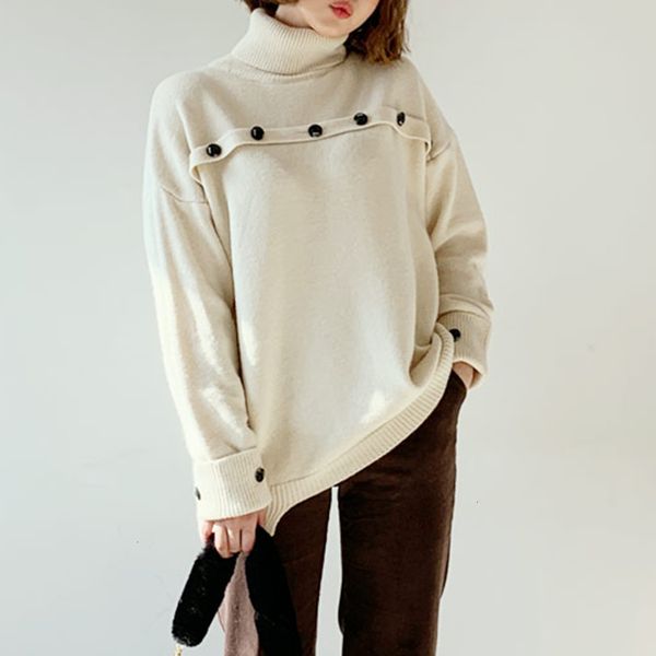 

retro new style button 2021 women's sweater blouse d rvag, White;black