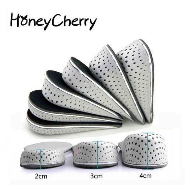 

1 pair shoe insoles breathable half insole heighten heel insert sports shoes pad cushion 2-4cm height increase insoles h1106, White;pink