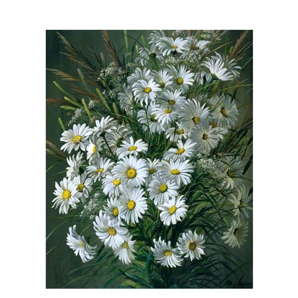 

paintings painting by number flowers canvas for adults diy kits handpainted acrylic paint oil picture color drawing decor