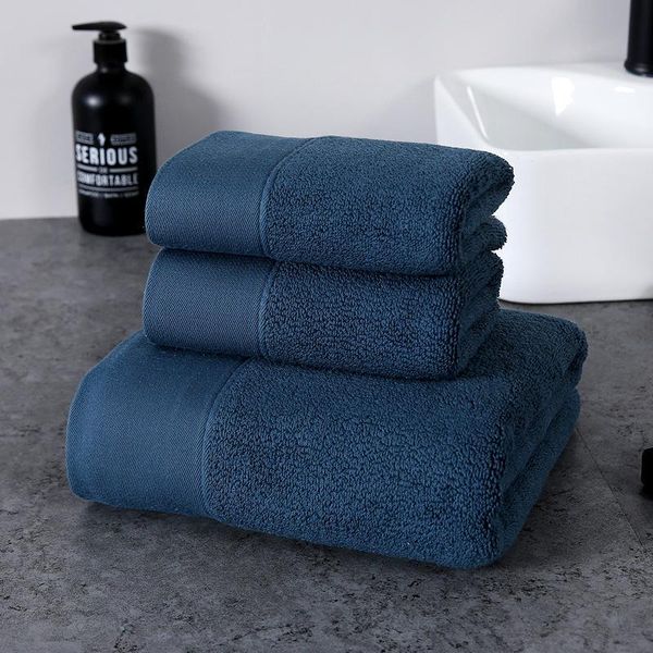 

towel drop 3pcs large cotton bath and face hand towels home bathroom el for adults toalha de banho set