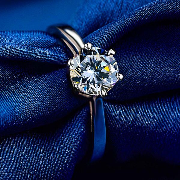 

cluster rings luxury female crystal open adjustable ring lab diamond wedding band real 925 sterling silver engagement for women, Golden;silver