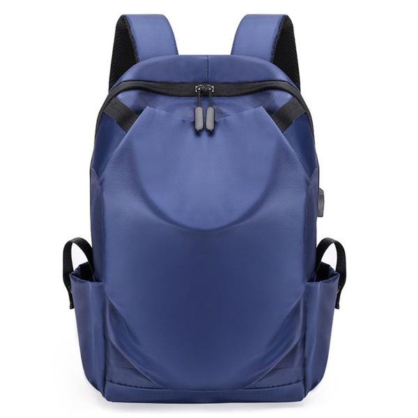 

2021 new rechargeable waterproof nylon fabric men's backpack large capacity student school bag outdoor travel men's backpack #2