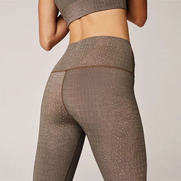 

tight skirt crocodile zechuang's suit new digital with printing pattern yoga designer, Gray