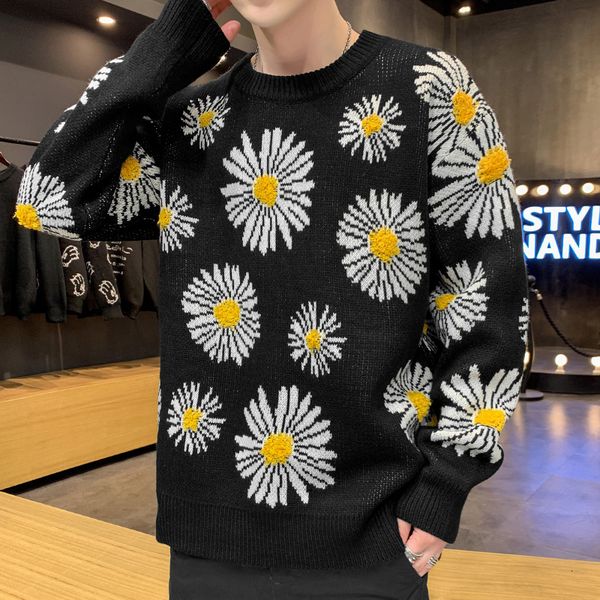 

2021 new casual male nightgown the striped neck fine fit mesh sizes of sweater pullovers pull men man -3xl 9pvf, White;black