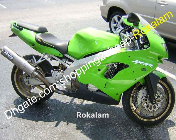 Popüler Kawasaki Ninja ZX9R 98 99 ZX 9R ZX-9R 9 R 1998 1999 Karoser Vücut Motosiklet Kursiyonları Yeşil Siyah (Enjeksiyon Kalıplama)