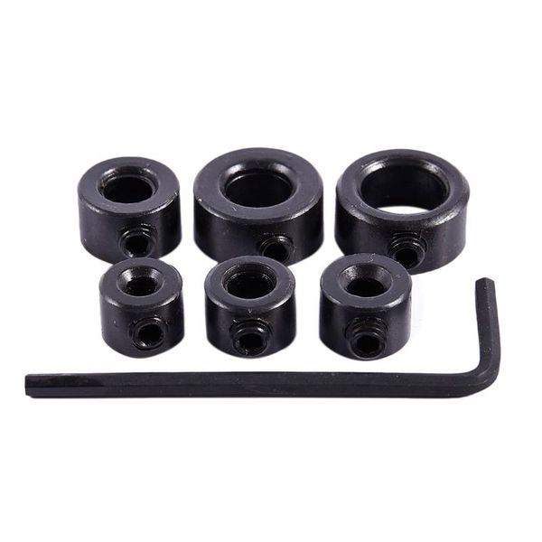 

professional drill bits 6-in-1 3-10mm internal diameter depth limiter sset black