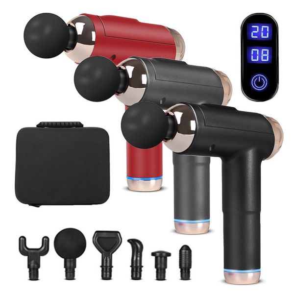 

electric massagers deep muscle relaxation massage gun relieve pain exercise lcd display 3 colors 20 frequency instrument