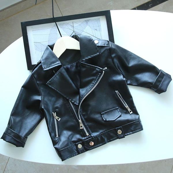 

jackets pu leather girls black color spring fall kids clothes for girl 2 3 4 5 6 year toddler children windproof outerwear, Blue;gray