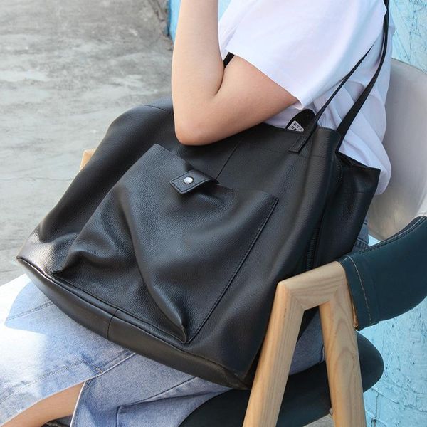 

evening bags 2021 leather high capacity tote bag women's shoulder handbag multi-layer