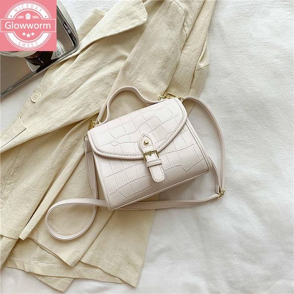 

cross body 2021 summer style shoulder bag fashion messenger stone pattern female lady solid color pu