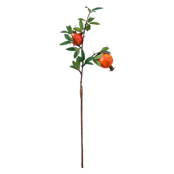 

1pc simulation pomegranate branch home flower arrangement flower decor (orange)