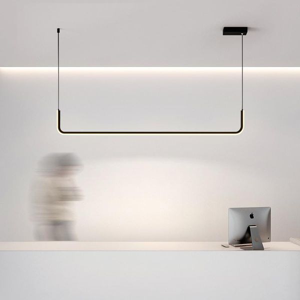 

pendant lamps minimalism modern led lights black/gold hanging lamp for kitchen bar office luminaire suspension restaurant