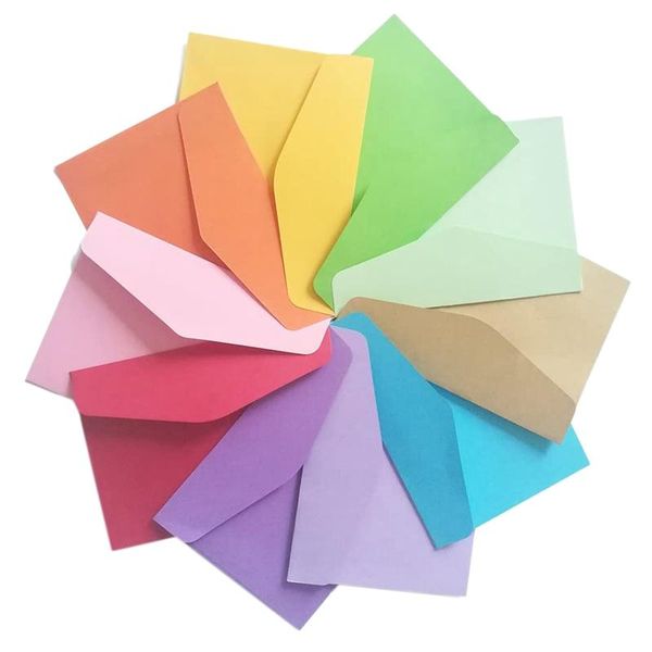 

au42 -100 pc mini envelopes 10 colors gift card envelopes for personalize gift cards wedding or place card