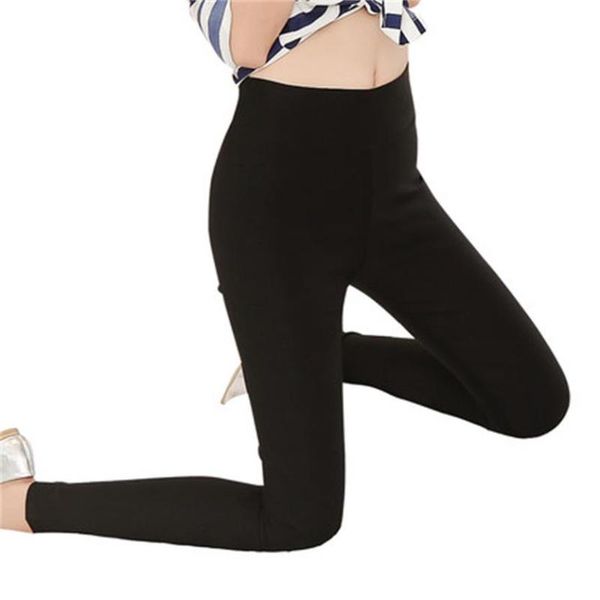 

women's leggings 2021 fashion candy color ultra-thin high waist t4, Black