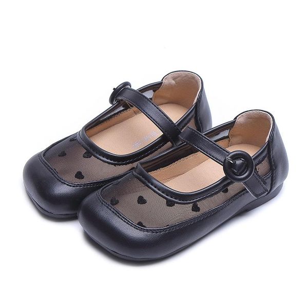

athletic & outdoor cuzullaa kids summer breathable air mesh casual shoes slip-on fashion sneakers children girls flat size 21-30, Black