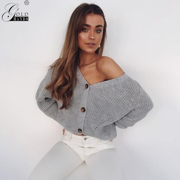 

women's sweaters gold hands 2021 women casual sweater pullover autumn knitted basic button solid loose jumper cute elegant, White;black