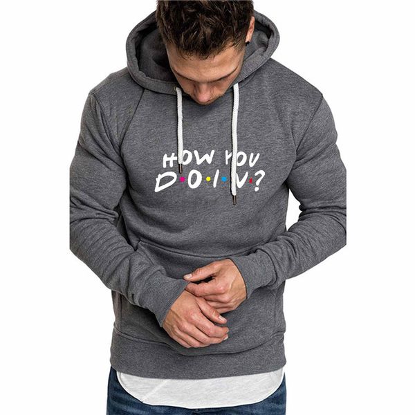 

outdoor jackets hoodies how you doin letter hooded loose plus fleece pullover long sleeve for men and women, Blue;black