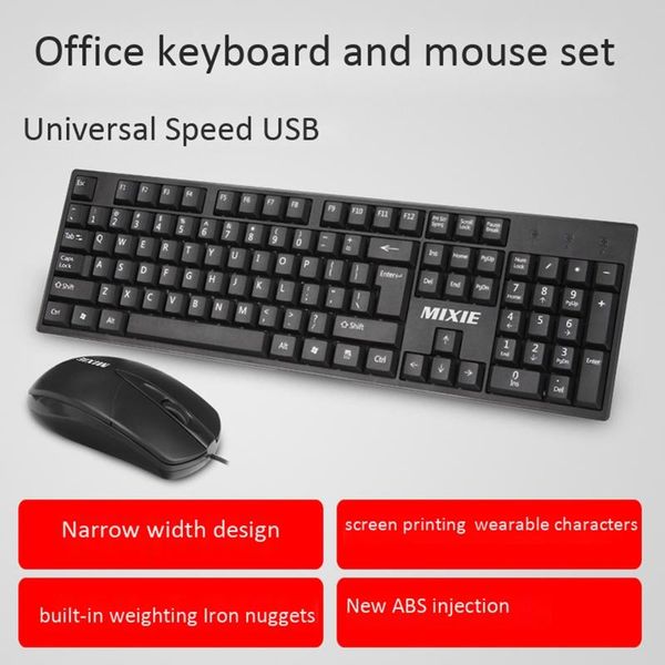 

mixie x70 wired usb keyboard mouse universal 104 keys with number section for lappc for deskhome office school use