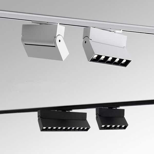 

track lights adjustable high brightness cob led rail lamp bar light 10w 20w 85-265v modern ceiling fixture 2 wire foldable spotlight