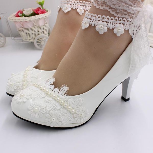 

dress shoes baoyafang fashion and sweet wedding high heels white bridal lace, Black