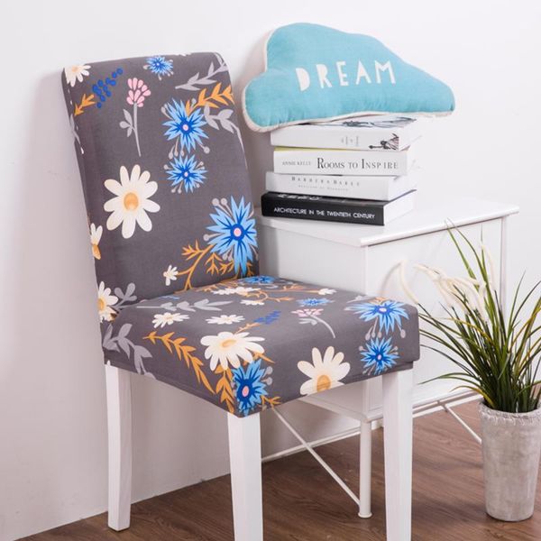 

1/2/4/6pcs dining chair cover spandex elastic pastoral print modern slipcovers furniture cover kitchen wedding housse de chaise