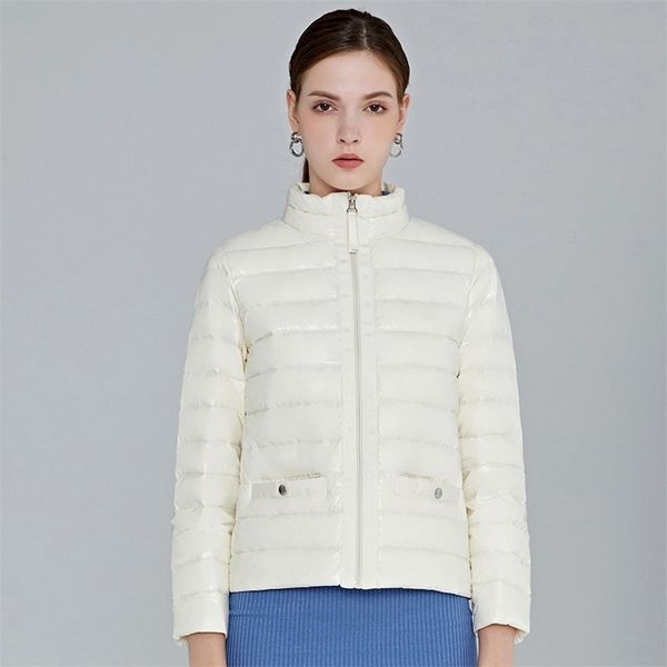 

women's lightweight down jacket short women winter lady plus size white pink black red green blue 211013