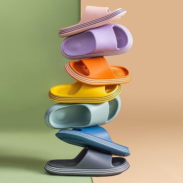 

slippers summer women shower sandal eva massage drainage holes non-slip light bathroom indoor flip flops pool, Black