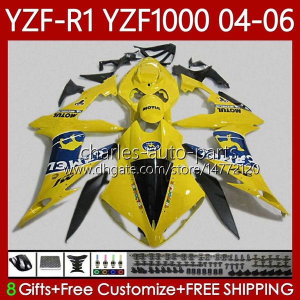 Kit carenature per YAMAHA YZF-R1 YZF R 1 1000 CC YZF1000 YZFR1 04 05 06 Carrozzeria 89No.57 YZF R1 1000CC Blu CAMEL 2004 2005 2006 YZF-1000 2004-2006 Corpo moto OEM