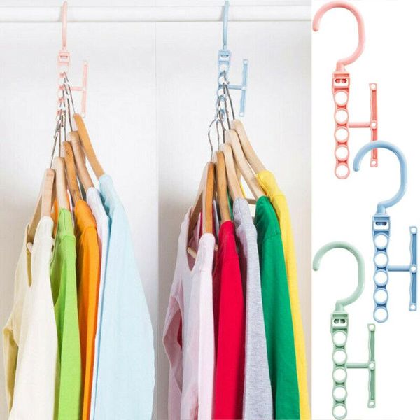 

hangers & racks creative 5-hole magic belt handle 360Â°rotating hanger hook multi function clothes space saver thicken storage
