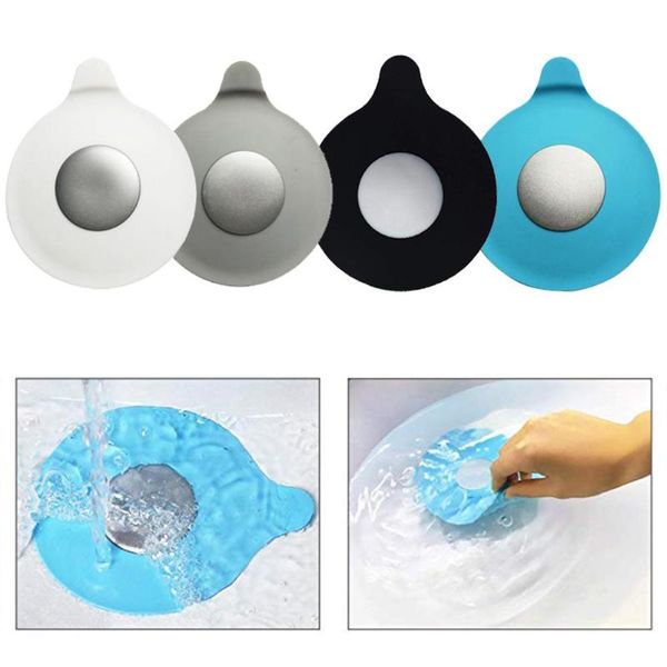 

bath accessory set silicone gelodor-proof core sewer filter round floor drain cover kitchen sink strainer waste plug bathroom ser