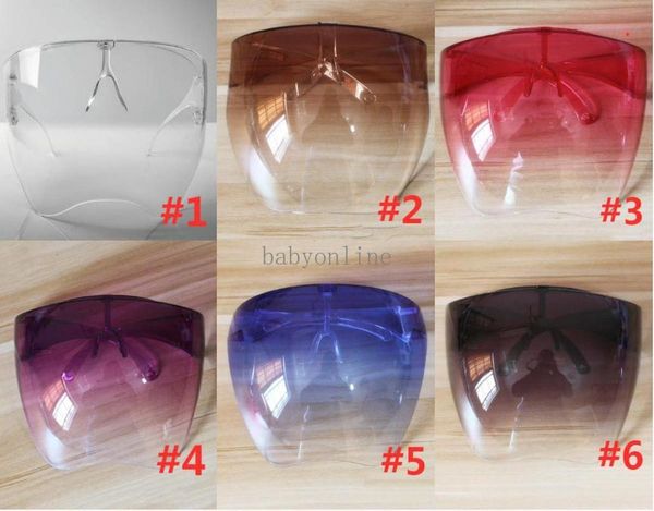 DHL Ship Clear Protective Face Shield Brille Schutzbrille Sicherheit Wasserdichte Brille Anti-Spray-Maske Schutzbrille Glas Sonnenbrille