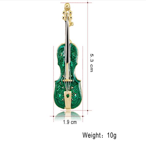 

2021 fashion personality versatile violin brooch alloy dripping oil brooch for men and women, Gray