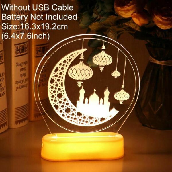 

decorative flowers & wreaths 3d night light modern fashion muslim ramadan bedroom children retro holiday home decoration ornaments