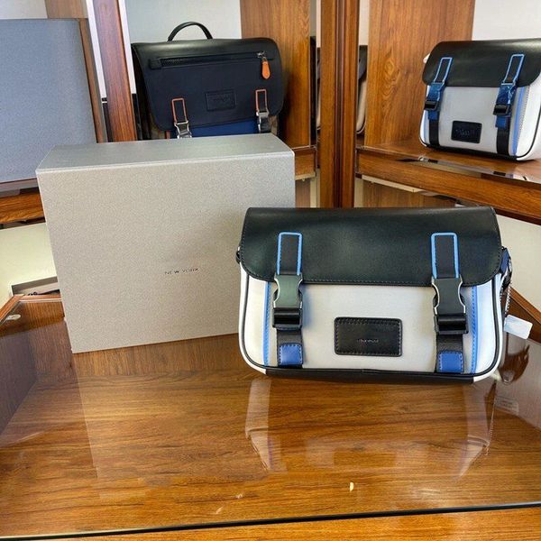

designer handbag leather color matching messenger bags 2021 fashion versatile ins contrast-color square bag lcm