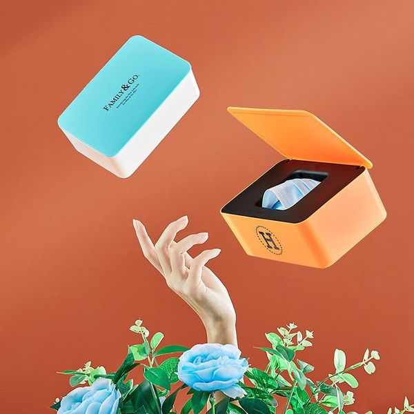 

tissue boxes & napkins box with cover napkin holder home face shield mask storage dispenser case office organizer for toilet bathroom bedroo