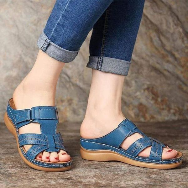 

sandals summer women soft bottom wedges shoes for med heels platform wedge sandalias female, Black